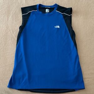 The North Face Men's Blue and Black Tank Top